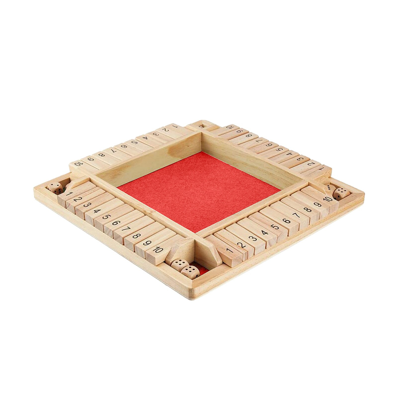 Foto 3 pulgar | Juego De Mesa Tipo Puzzle Shut The Box Para 4 Jugadores De Madera Con Juego De Dados - Venta Internacional.