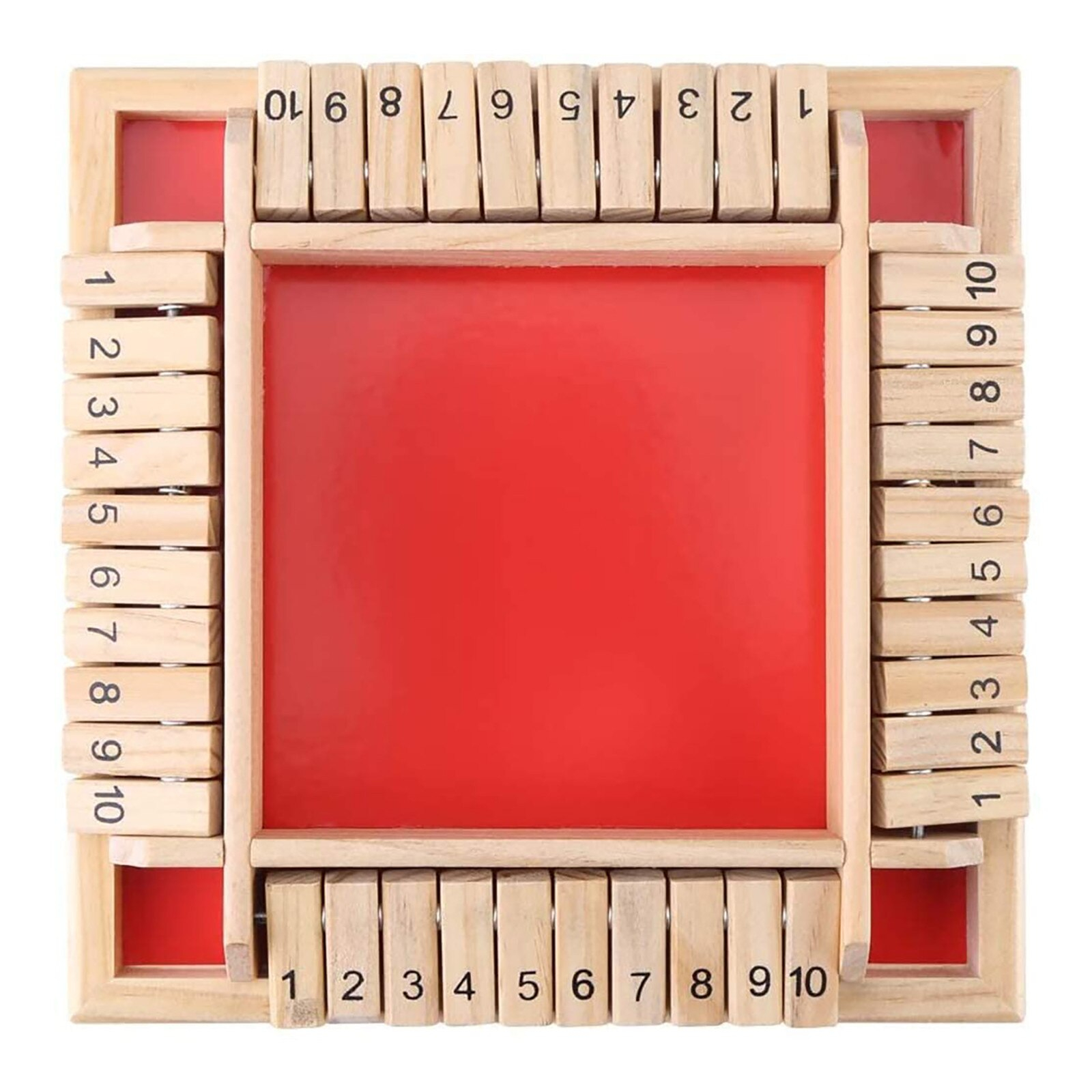 Foto 4 pulgar | Juego De Mesa Tipo Puzzle Shut The Box Para 4 Jugadores De Madera Con Juego De Dados - Venta Internacional.