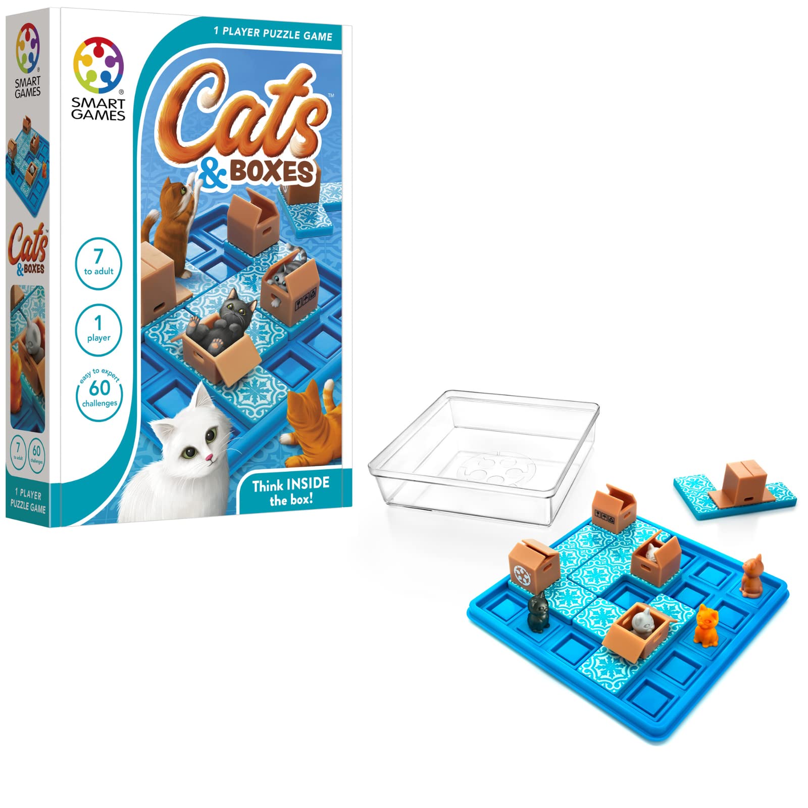Juego De Viaje Smartgames Cats & Boxes Con 60 Desafíos 7+ - Venta Internacional.