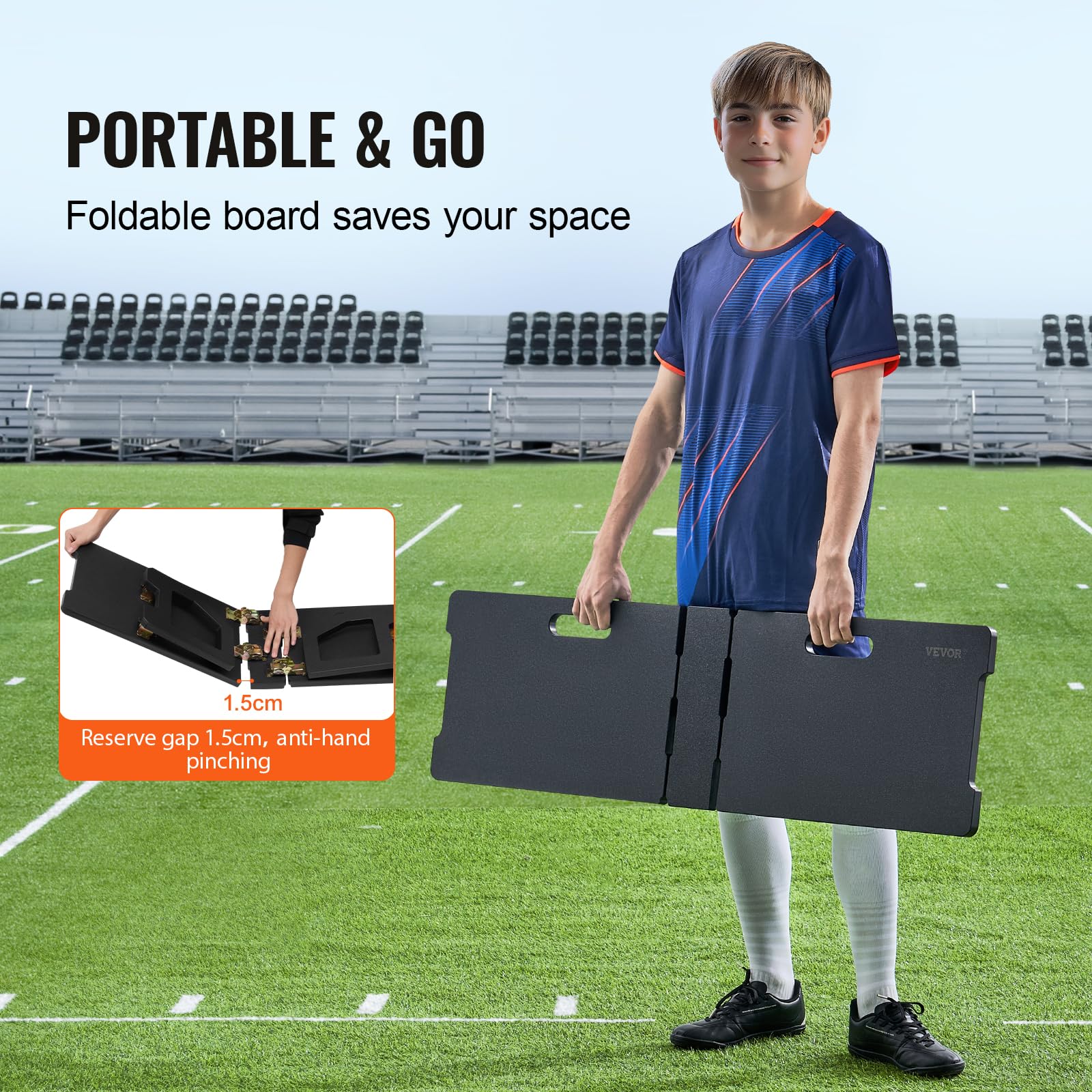 Foto 5 pulgar | Tabla Reboteadora De Fútbol Vevor De 45 X 13 Cm Con 2 Ángulos Para Entrenamiento - Venta Internacional.