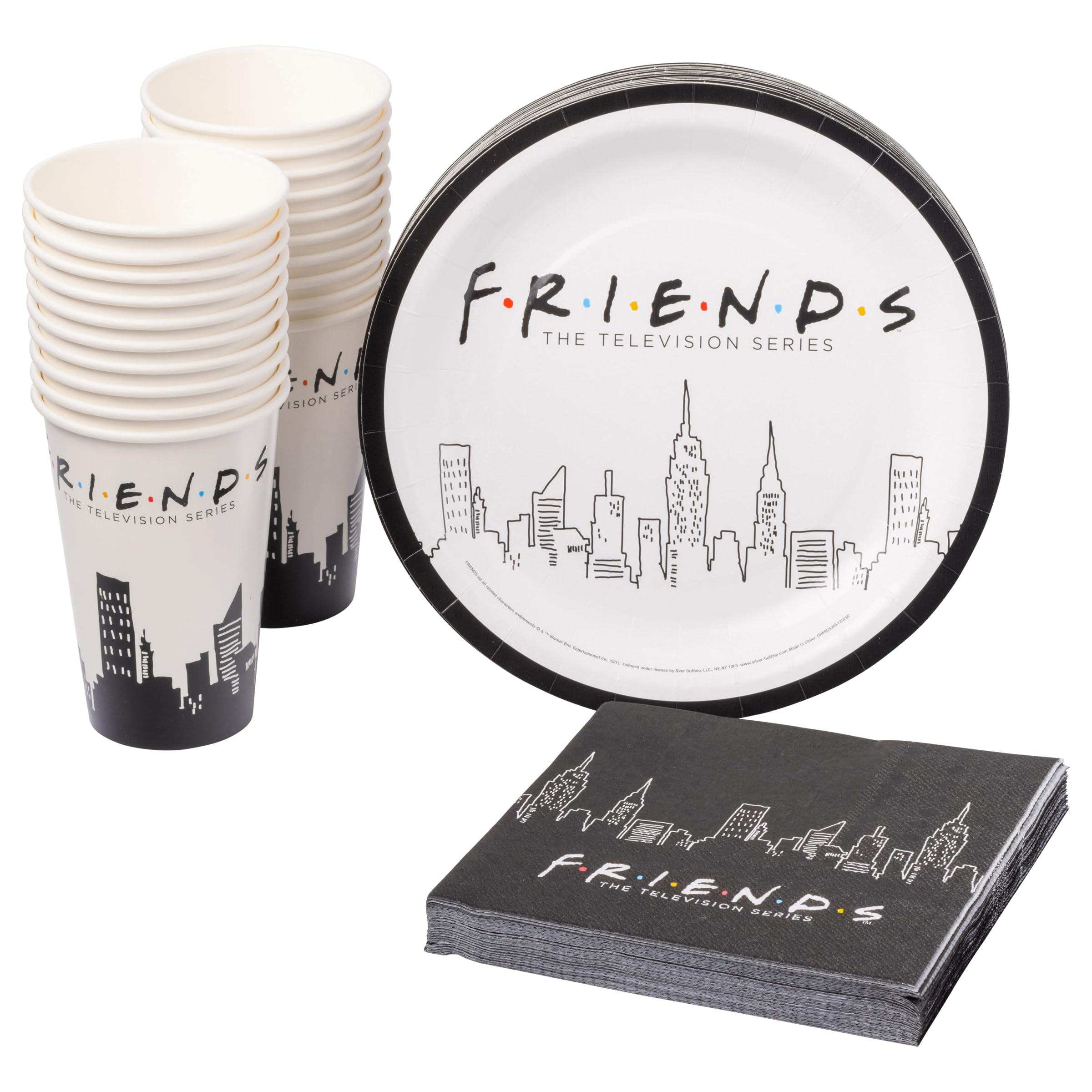 Foto 2 pulgar | Set De Fiesta Silver Buffalo Friends New York, Paquete De 60 - Venta Internacional.
