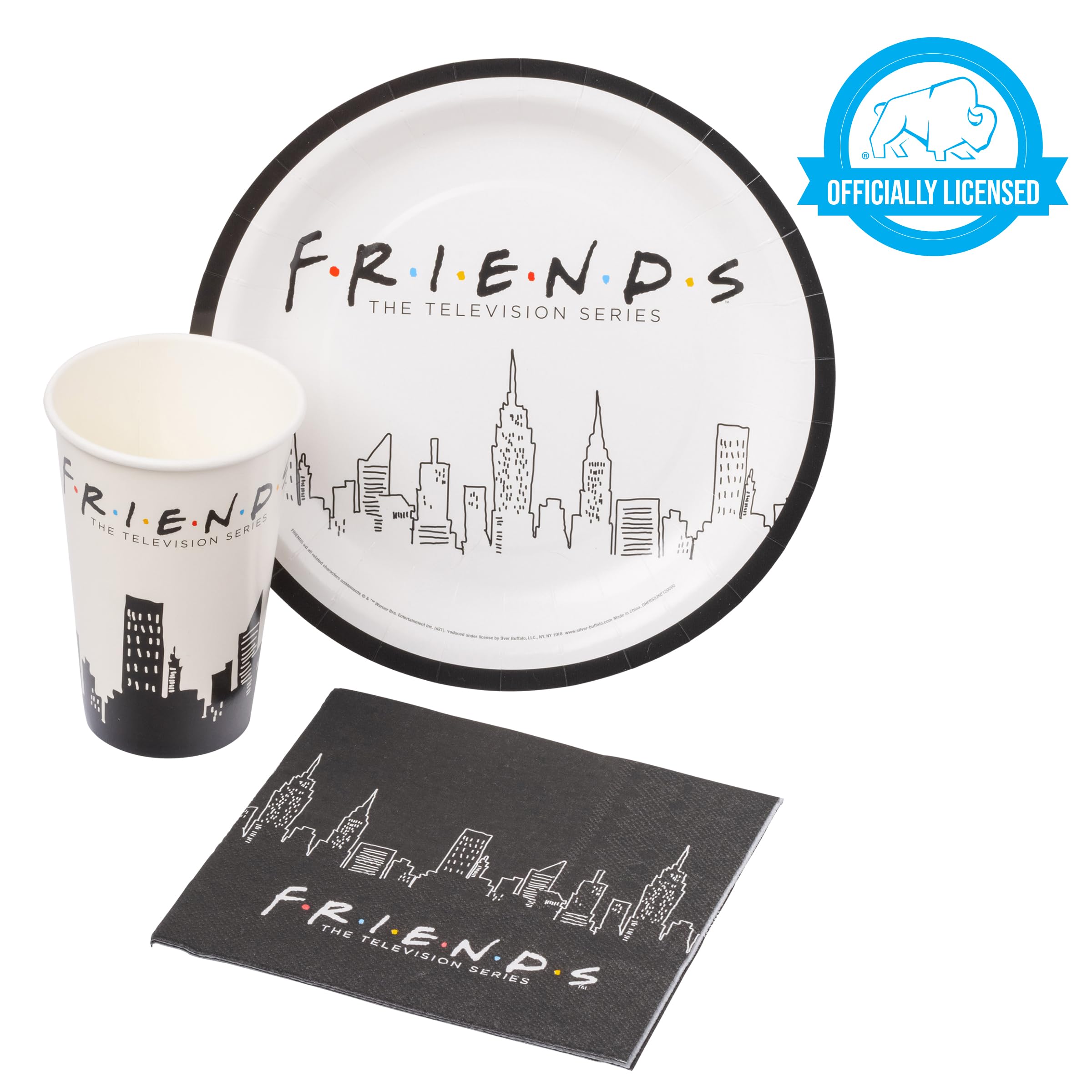 Foto 4 pulgar | Set De Fiesta Silver Buffalo Friends New York, Paquete De 60 - Venta Internacional.