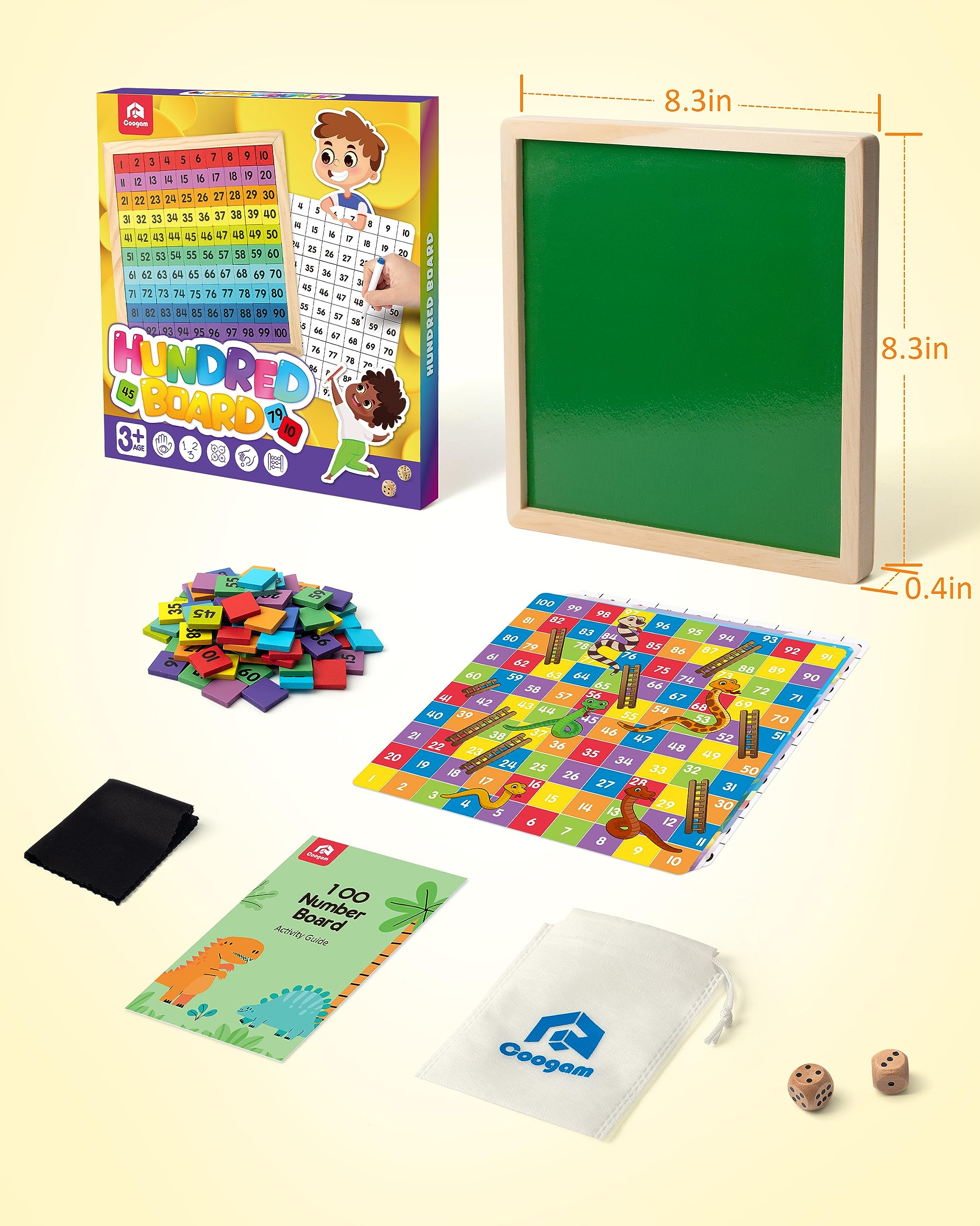 Foto 7 | Juguete Educativo Coogam De Madera Math Hundred, 1-100 - Venta Internacional.