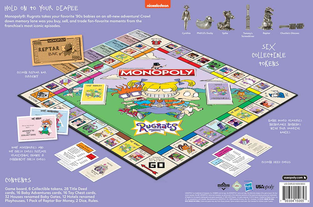 Foto 6 pulgar | Juego De Mesa Usapoly Monopoly Rugrats Nickelodean Series - Venta Internacional.