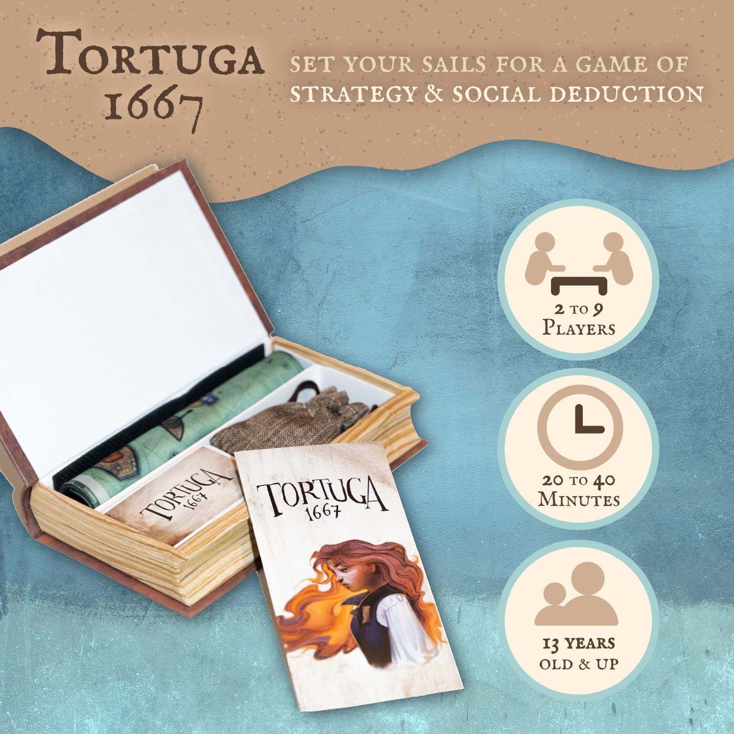 Foto 3 pulgar | Juego De Mesa Facade Games Tortuga 1667 Treasure Plunder 2-9 - Venta Internacional.