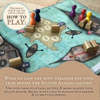 Foto 3 | Juego De Mesa Facade Games Tortuga 1667 Treasure Plunder 2-9 - Venta Internacional.