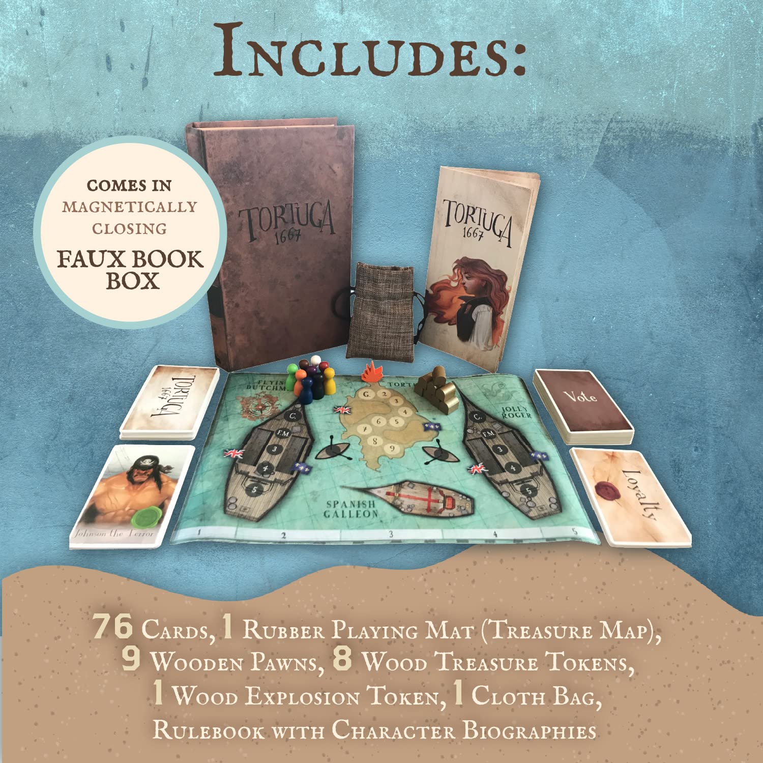 Foto 5 | Juego De Mesa Facade Games Tortuga 1667 Treasure Plunder 2-9 - Venta Internacional.
