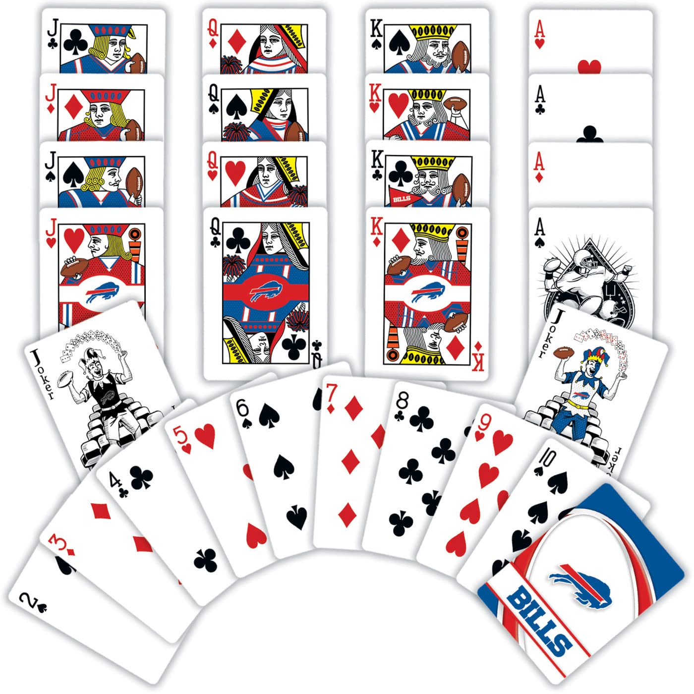 Foto 7 | Baraja De Fútbol De Los Buffalo Bills De Playing Cards Masterpieces Nfl - Venta Internacional.