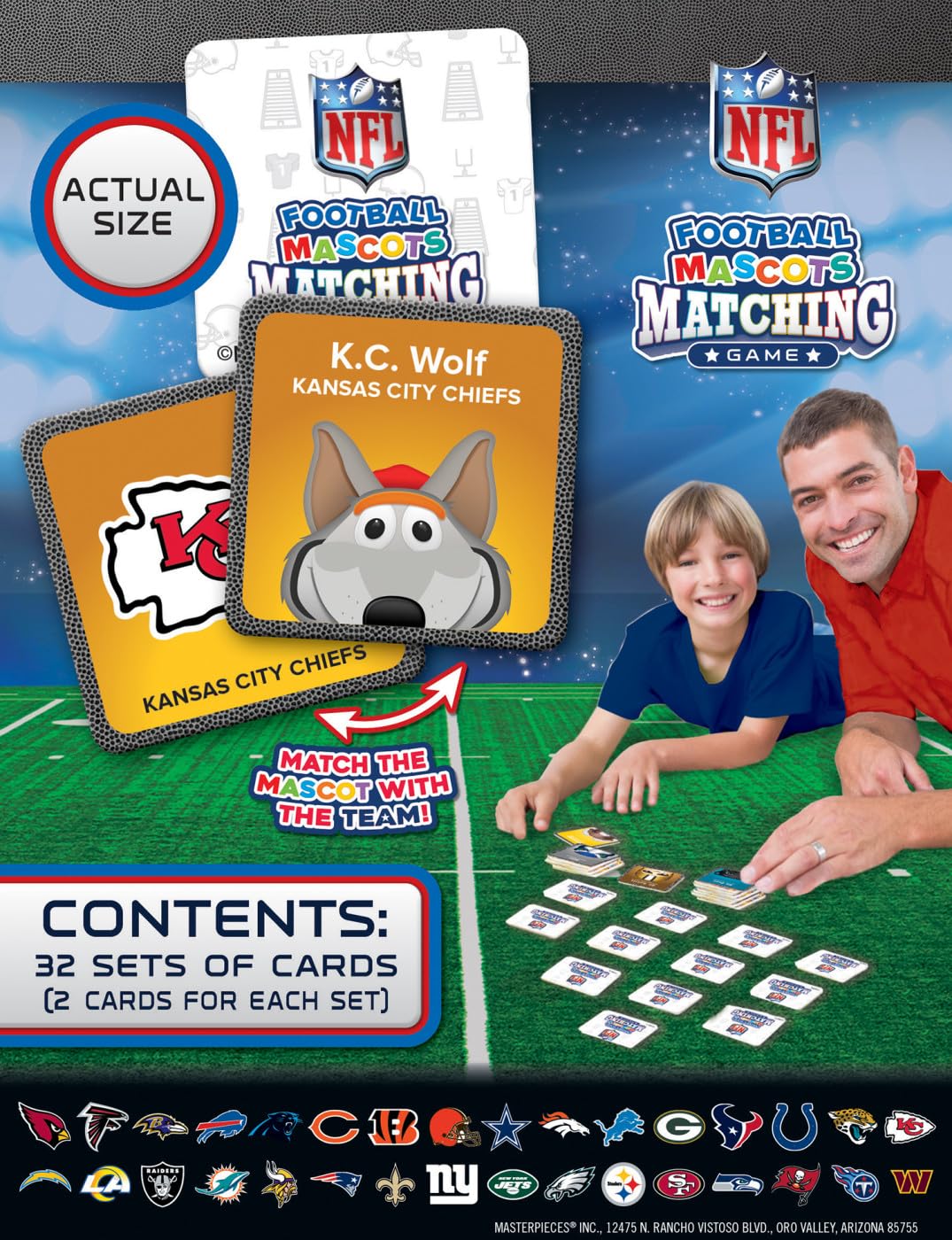 Foto 3 | Juego De Combinación Masterpieces Juegos Deportivos Nfl Mascots Kids 3+ - Venta Internacional.