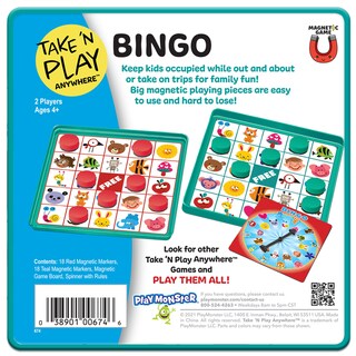 Foto 5 | Juego De Bingo Playmonster Take N Play Anywhere Magnetic 4+ - Venta Internacional.