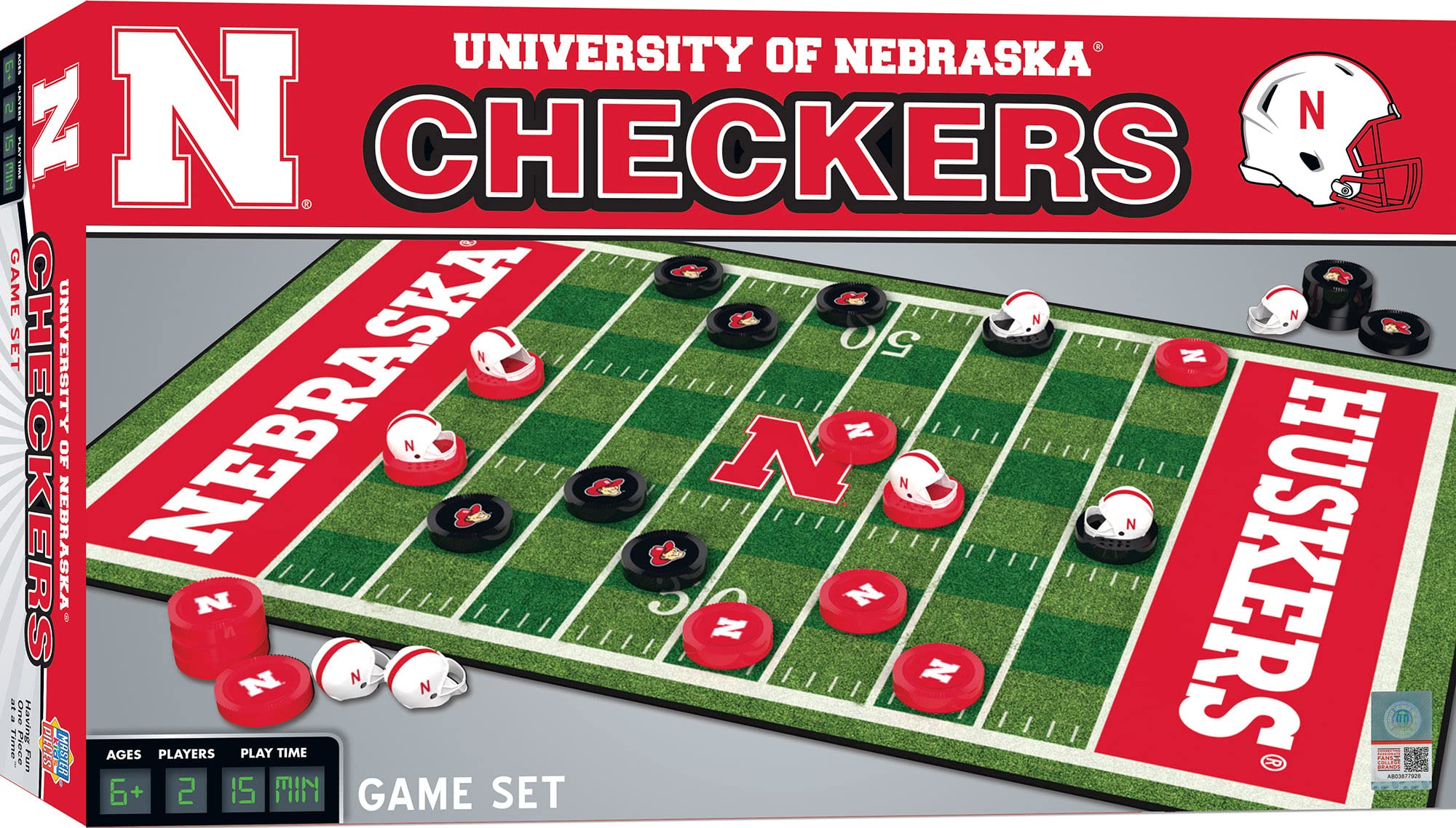 Juego De Mesa Damas Masterpieces Ncaa Nebraska Cornhuskers - Venta Internacional.