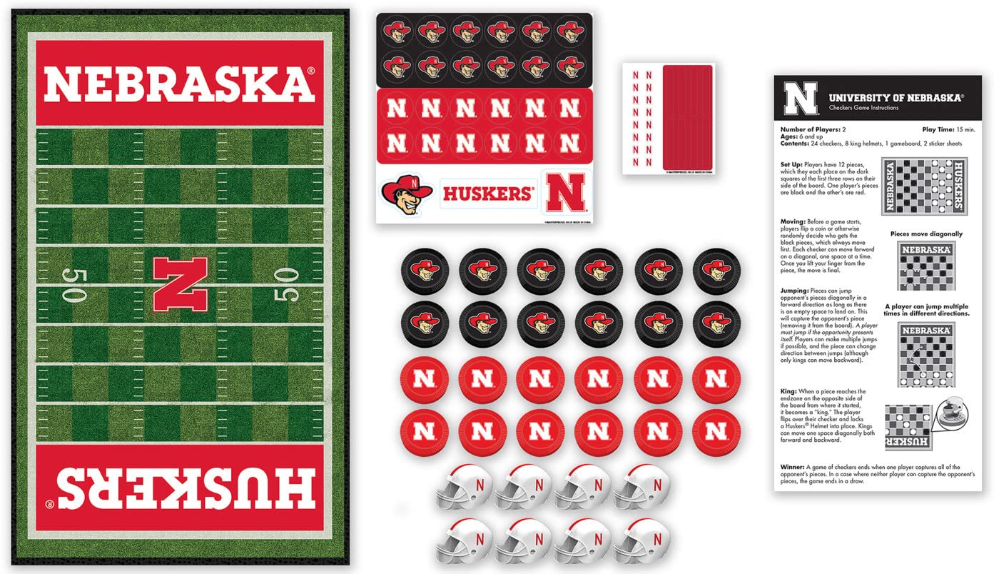 Foto 3 pulgar | Juego De Mesa Damas Masterpieces Ncaa Nebraska Cornhuskers - Venta Internacional.