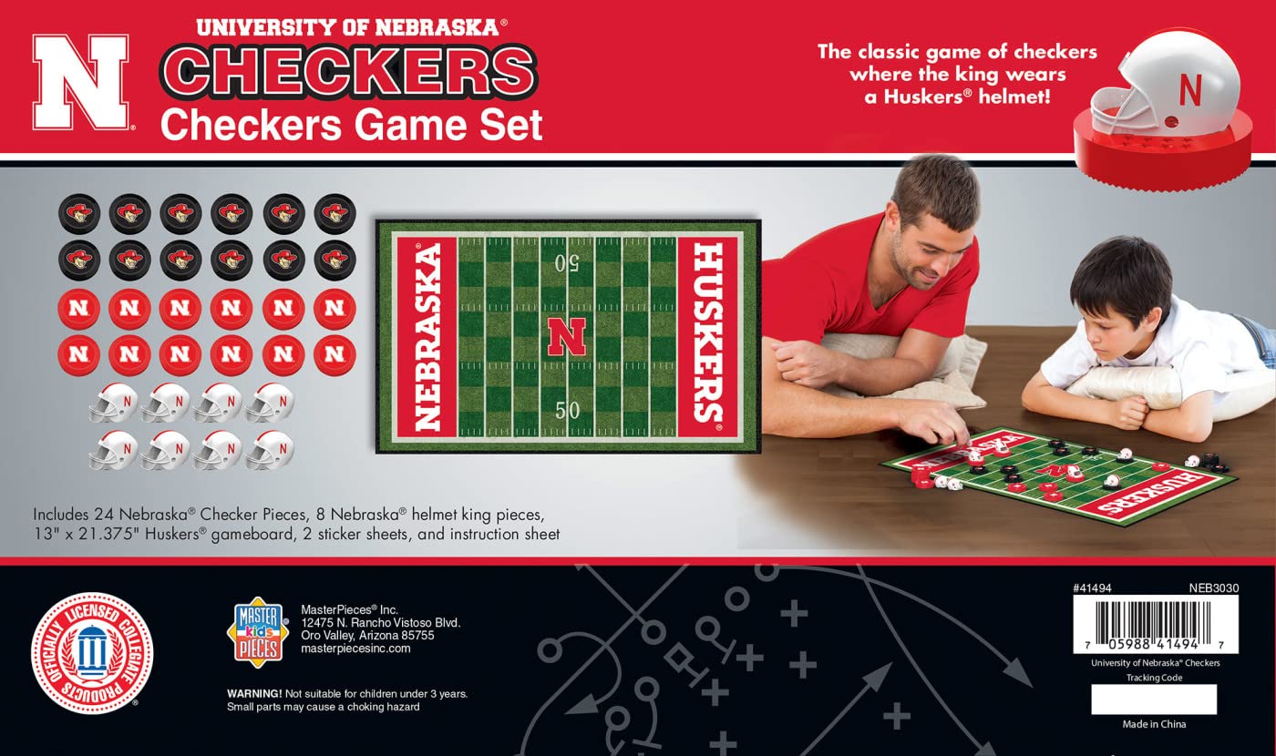 Foto 4 pulgar | Juego De Mesa Damas Masterpieces Ncaa Nebraska Cornhuskers - Venta Internacional.
