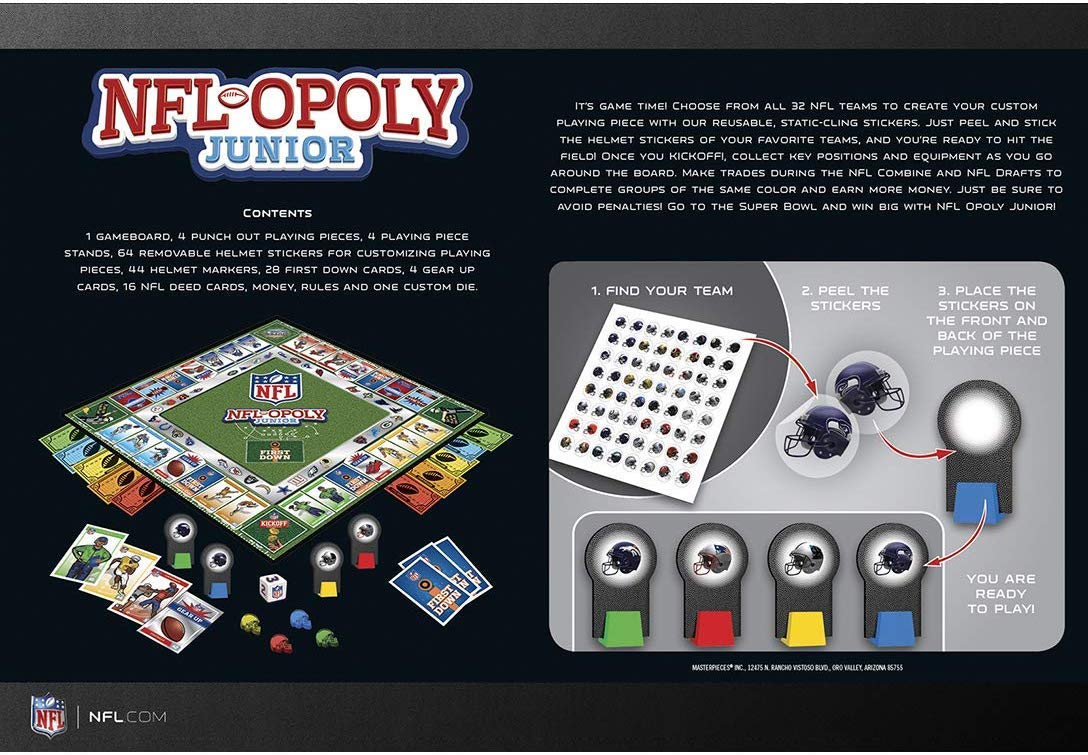 Foto 4 pulgar | Juego De Mesa Masterpieces Nfl-poly Junior Collector's Edition - Venta Internacional.