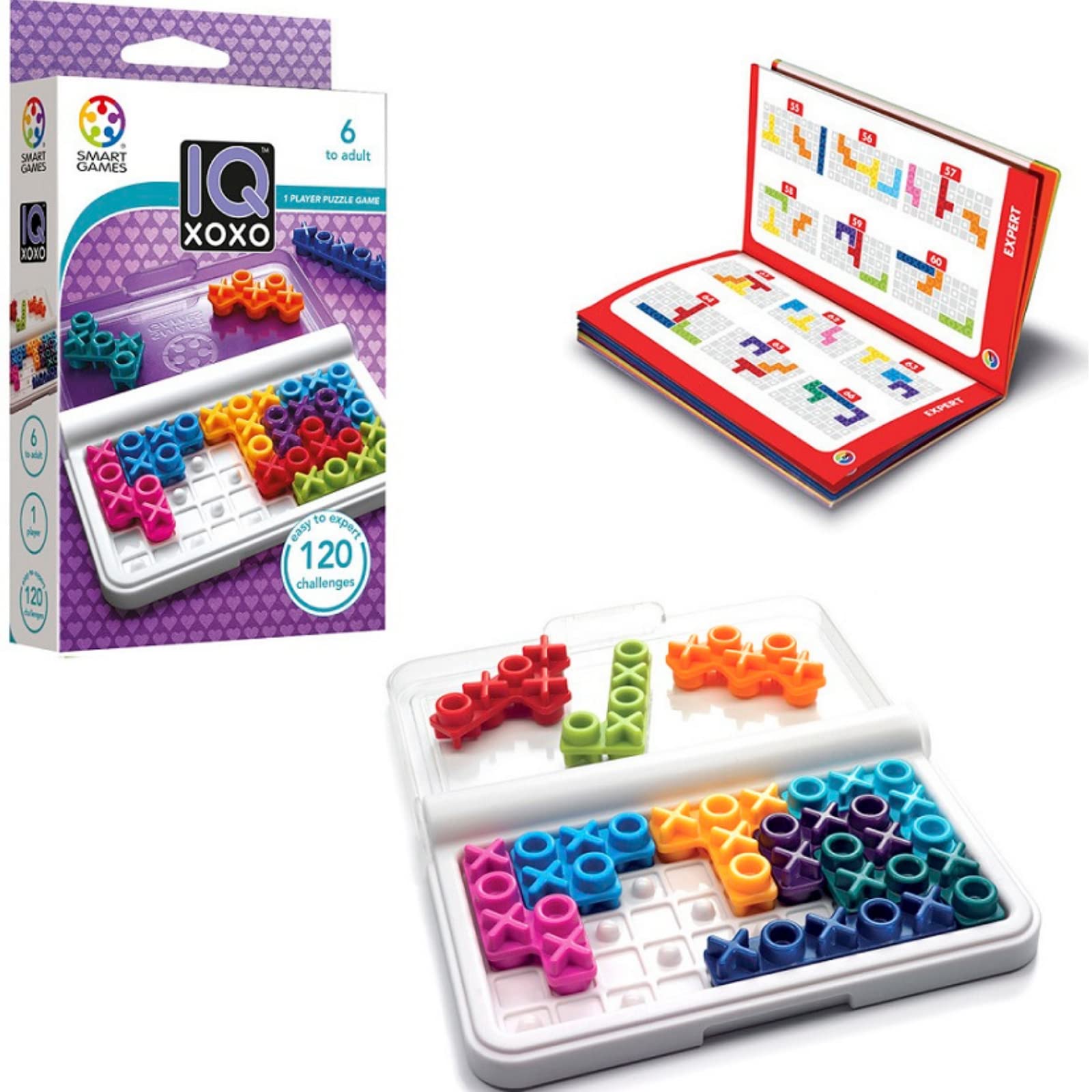 Foto 2 pulgar | Juego De Viajes Smartgames Iq Xoxo Con 120 Desafíos Durante Más De 6 Años - Venta Internacional.