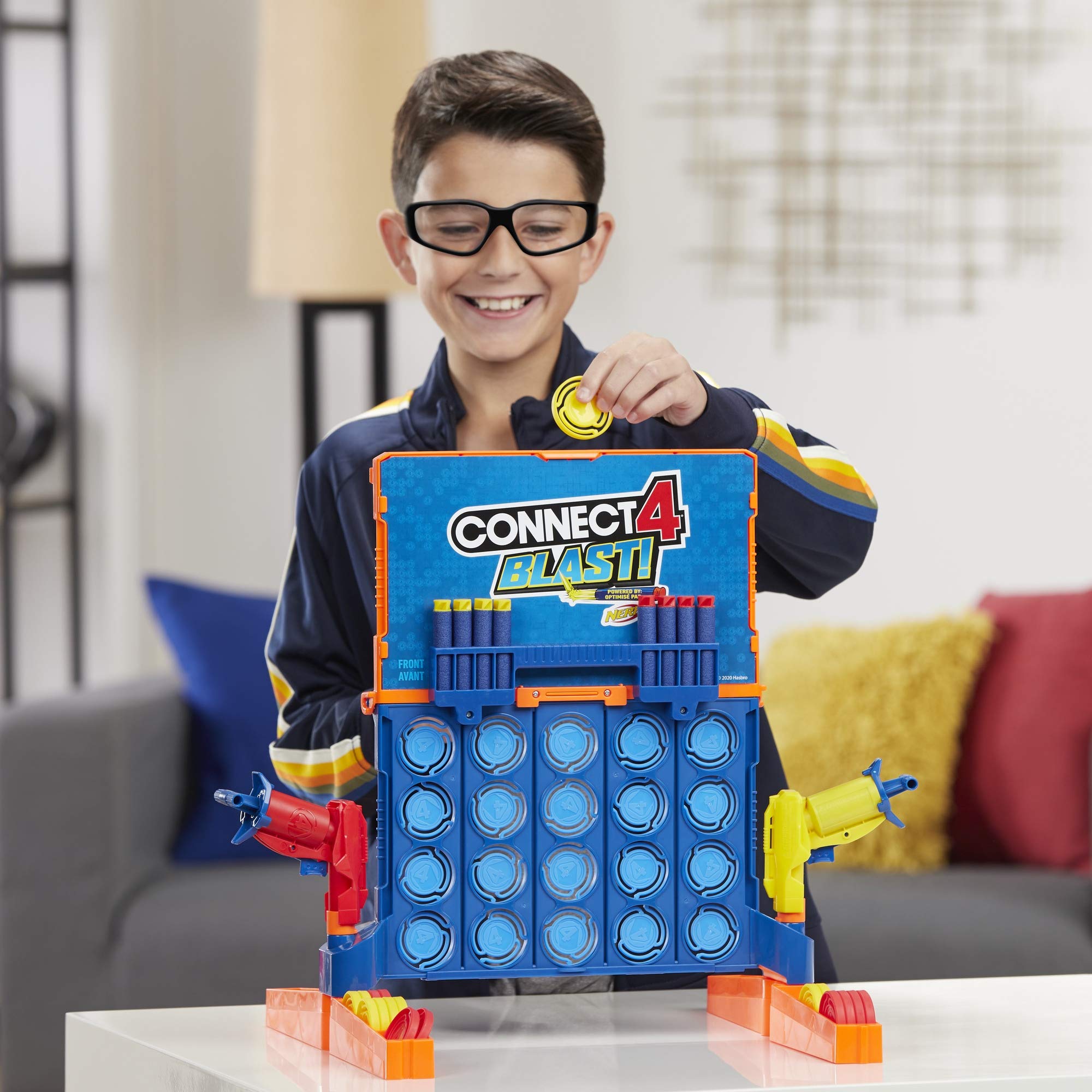 Foto 2 pulgar | ¡conecta 4 Blast! Juego Desarrollado Por Nerf Con Lanzadores Y Dardos - Venta Internacional.