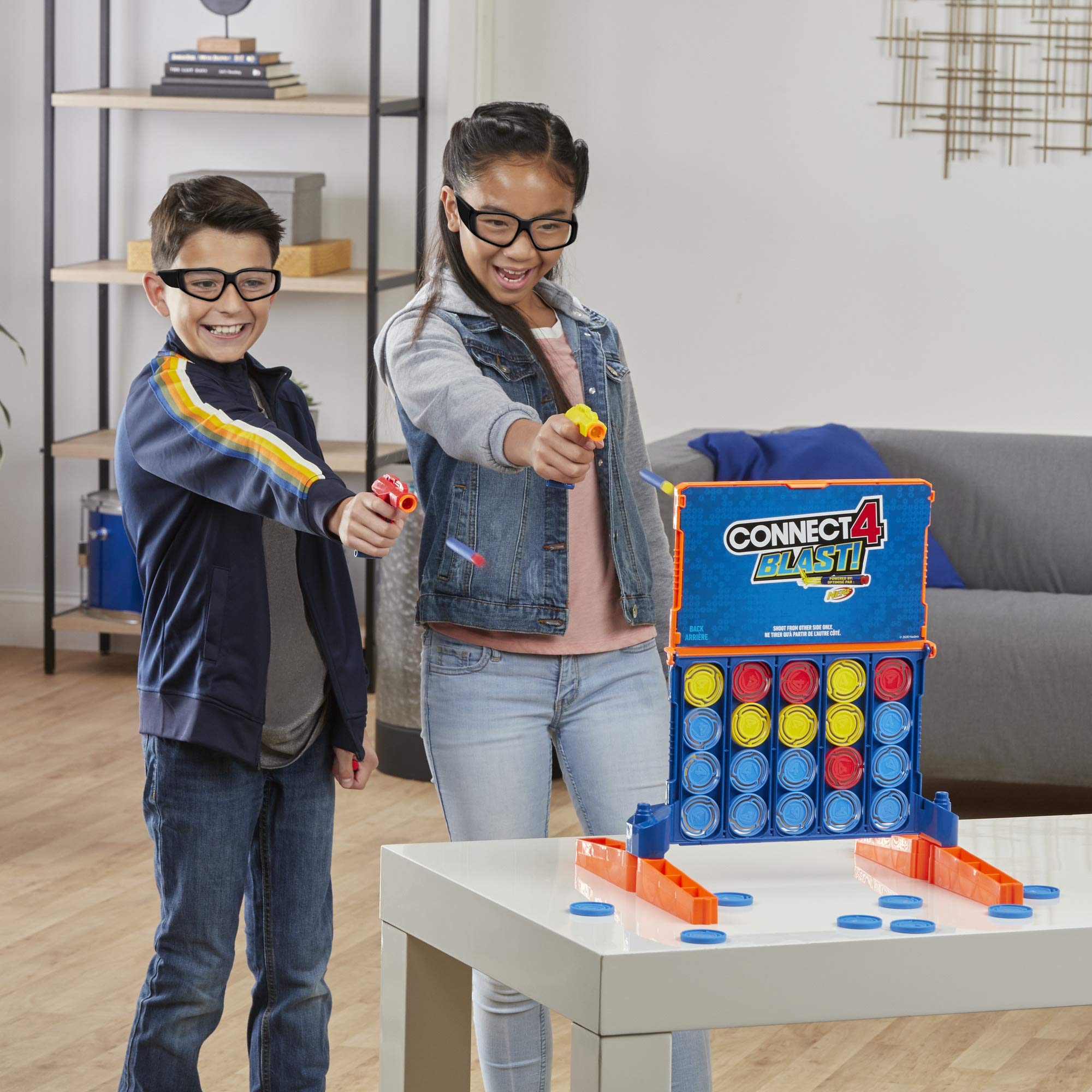 Foto 3 pulgar | ¡conecta 4 Blast! Juego Desarrollado Por Nerf Con Lanzadores Y Dardos - Venta Internacional.