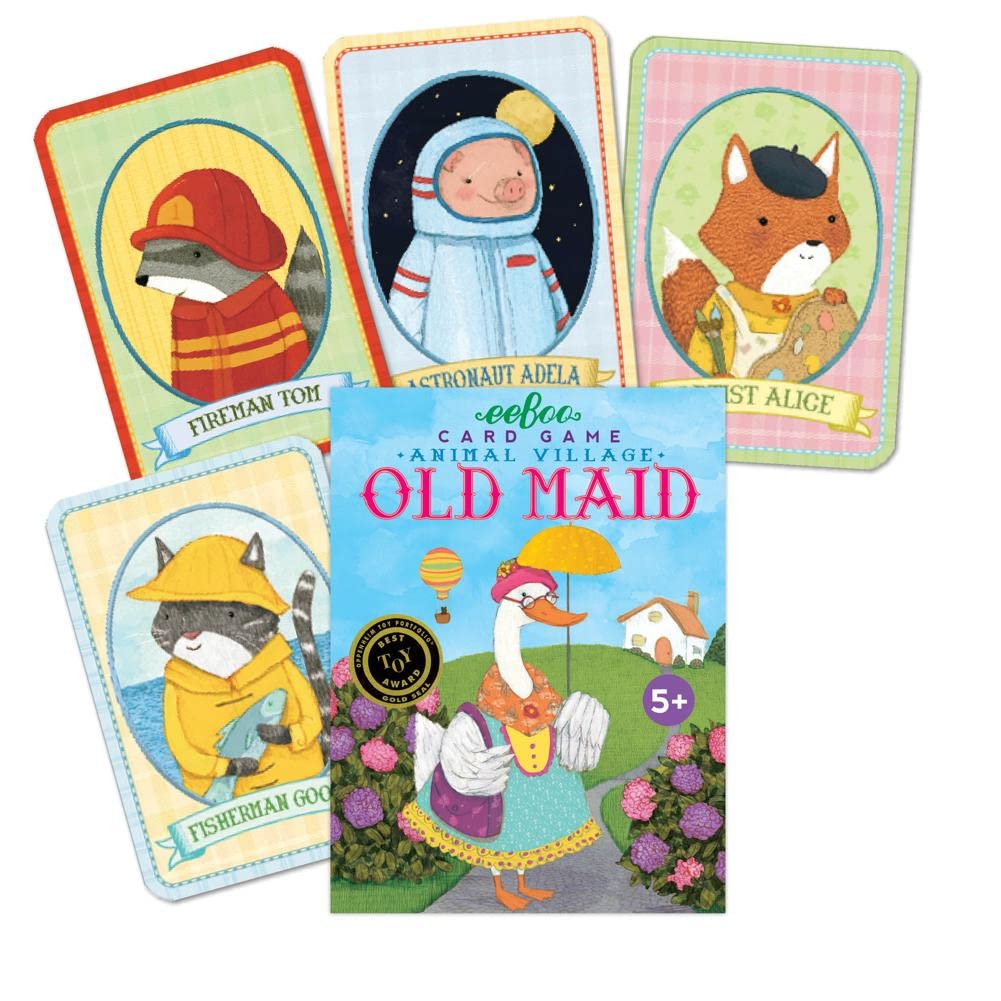 Foto 3 | Juego De Cartas Eeboo Animal Old Maid Para Niños Mayores De 5 Años - Venta Internacional.