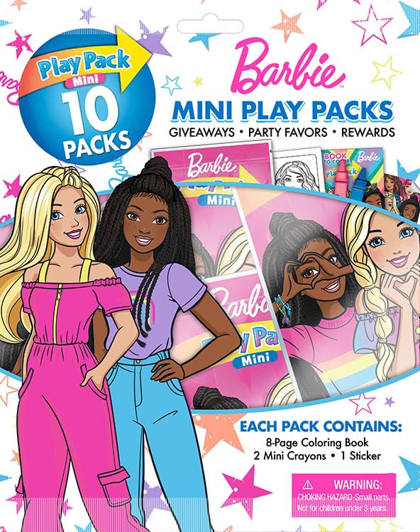 Foto 2 pulgar | Play Pack Bendon Barbie Party Favors Con Libro Para Colorear - Venta Internacional.