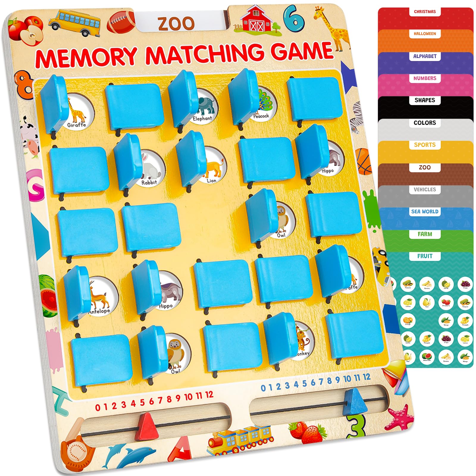 Foto 2 pulgar | Juego De Memoria A Juego Aberlls Para Niños De 3 A 8 Años - Venta Internacional.