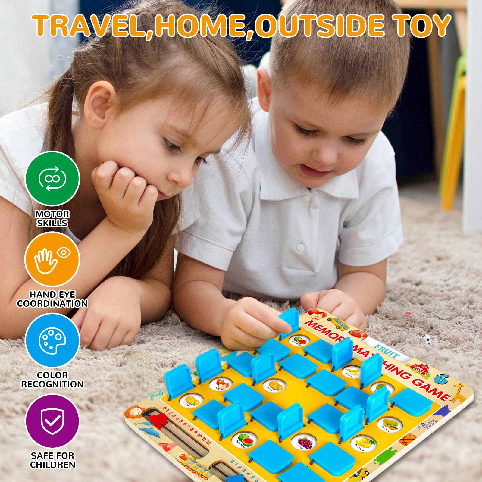 Foto 3 pulgar | Juego De Memoria A Juego Aberlls Para Niños De 3 A 8 Años - Venta Internacional.