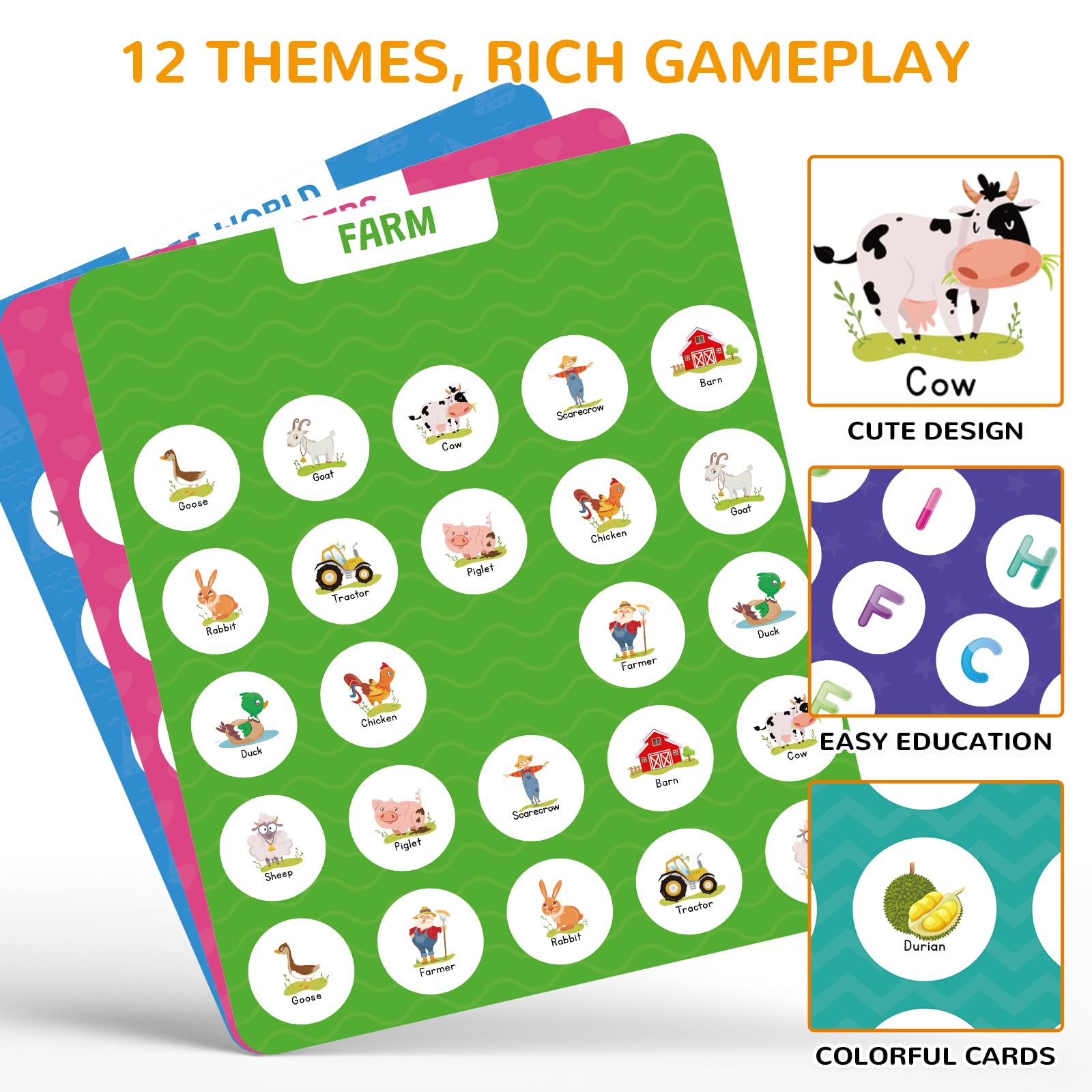 Foto 5 pulgar | Juego De Memoria A Juego Aberlls Para Niños De 3 A 8 Años - Venta Internacional.
