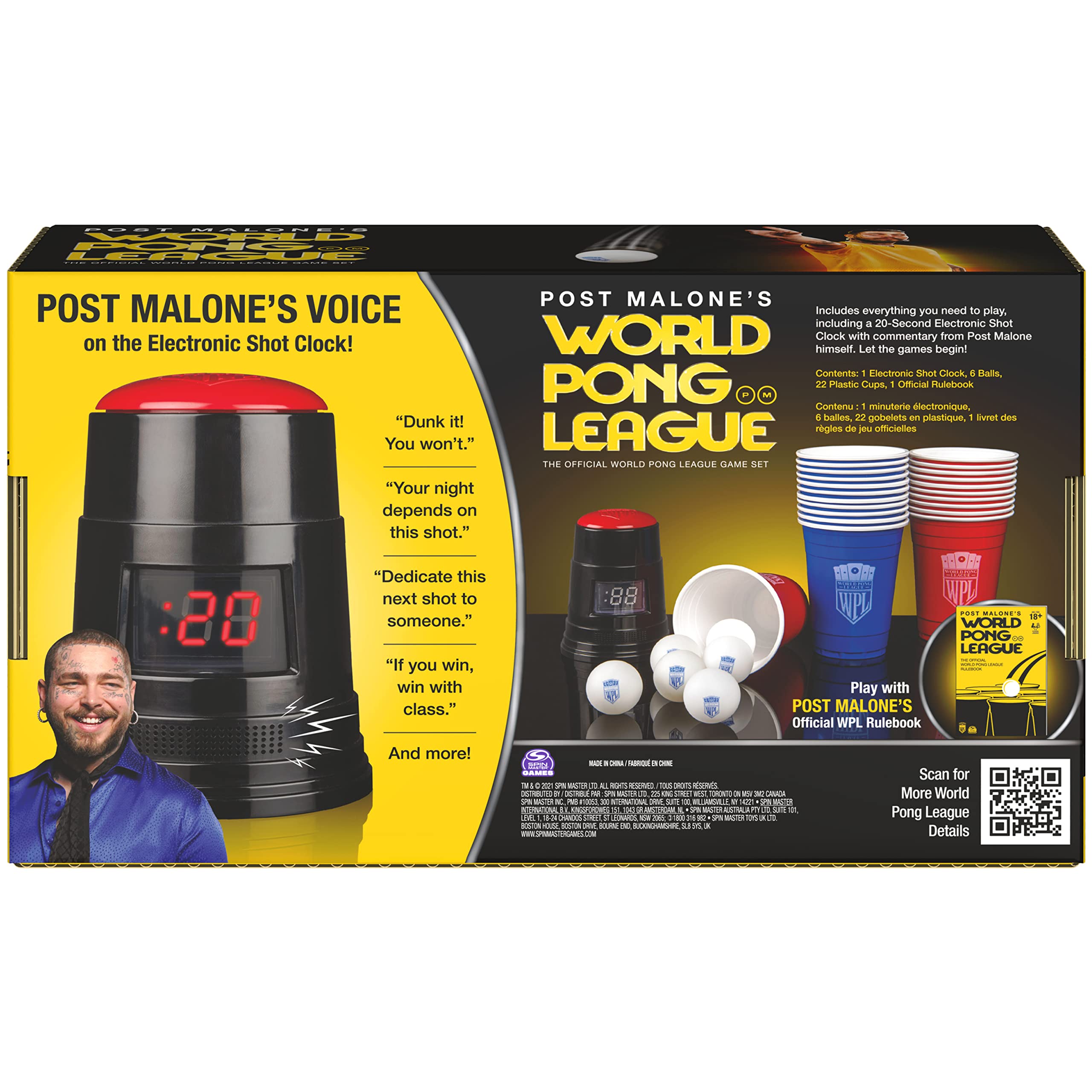 Foto 6 | Juego Para Beber Beer Pong Spin Master Post Malone World Pong - Venta Internacional.