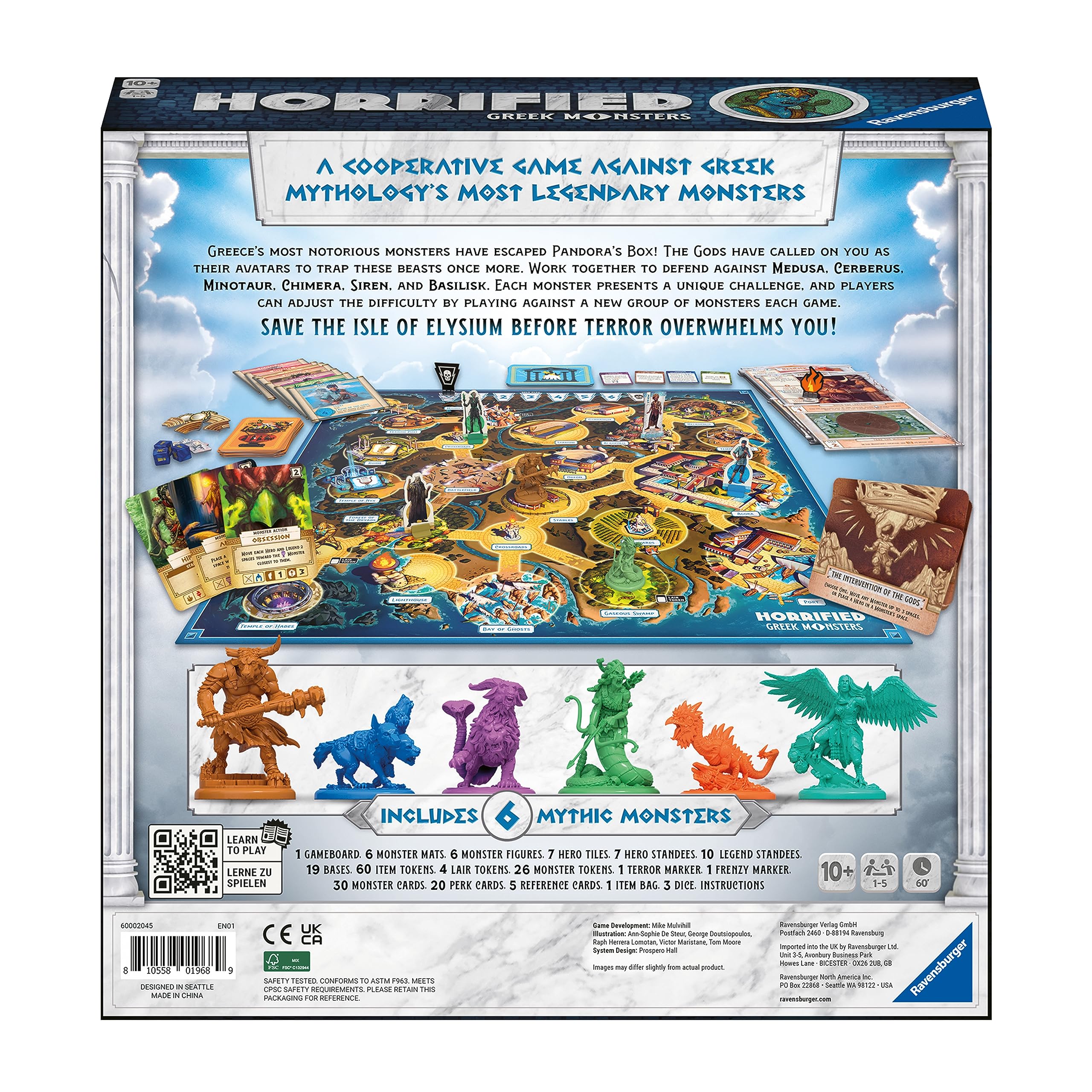 Foto 7 pulgar | Juego De Mesa Ravensburger Horrified: Greek Monsters Age 10+ - Venta Internacional.