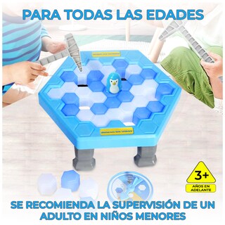 Foto 3 | Salva Al Pingüino Rompe Bloques De Hielo Juego De Mesa Divertido