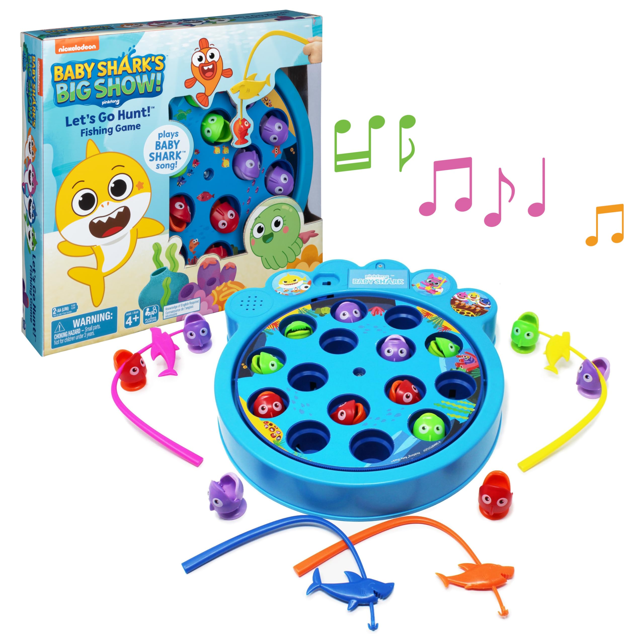 Juego De Pesca Musical Spin Master Pinkfong Baby Shark 4+ - Venta Internacional.