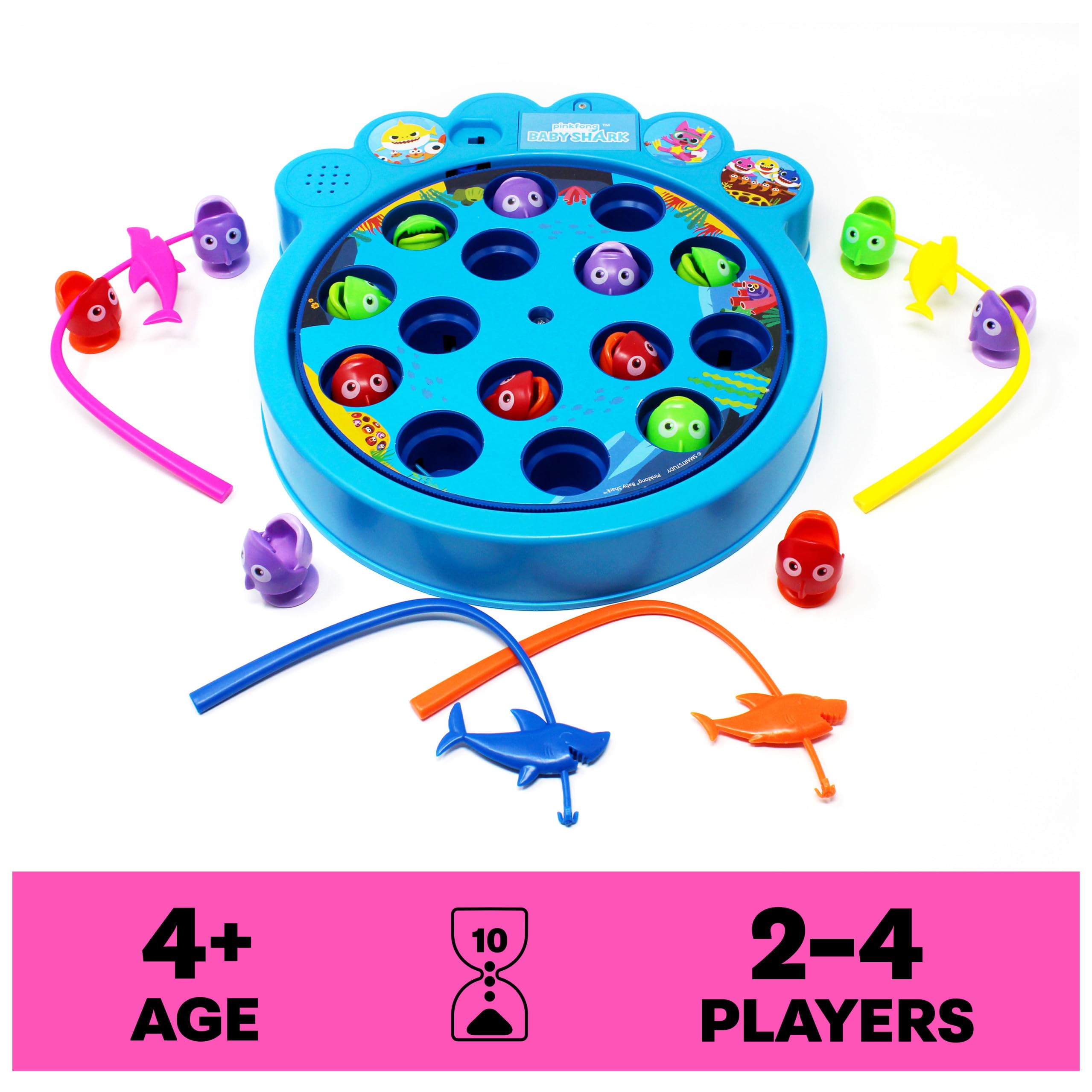 Foto 3 pulgar | Juego De Pesca Musical Spin Master Pinkfong Baby Shark 4+ - Venta Internacional.