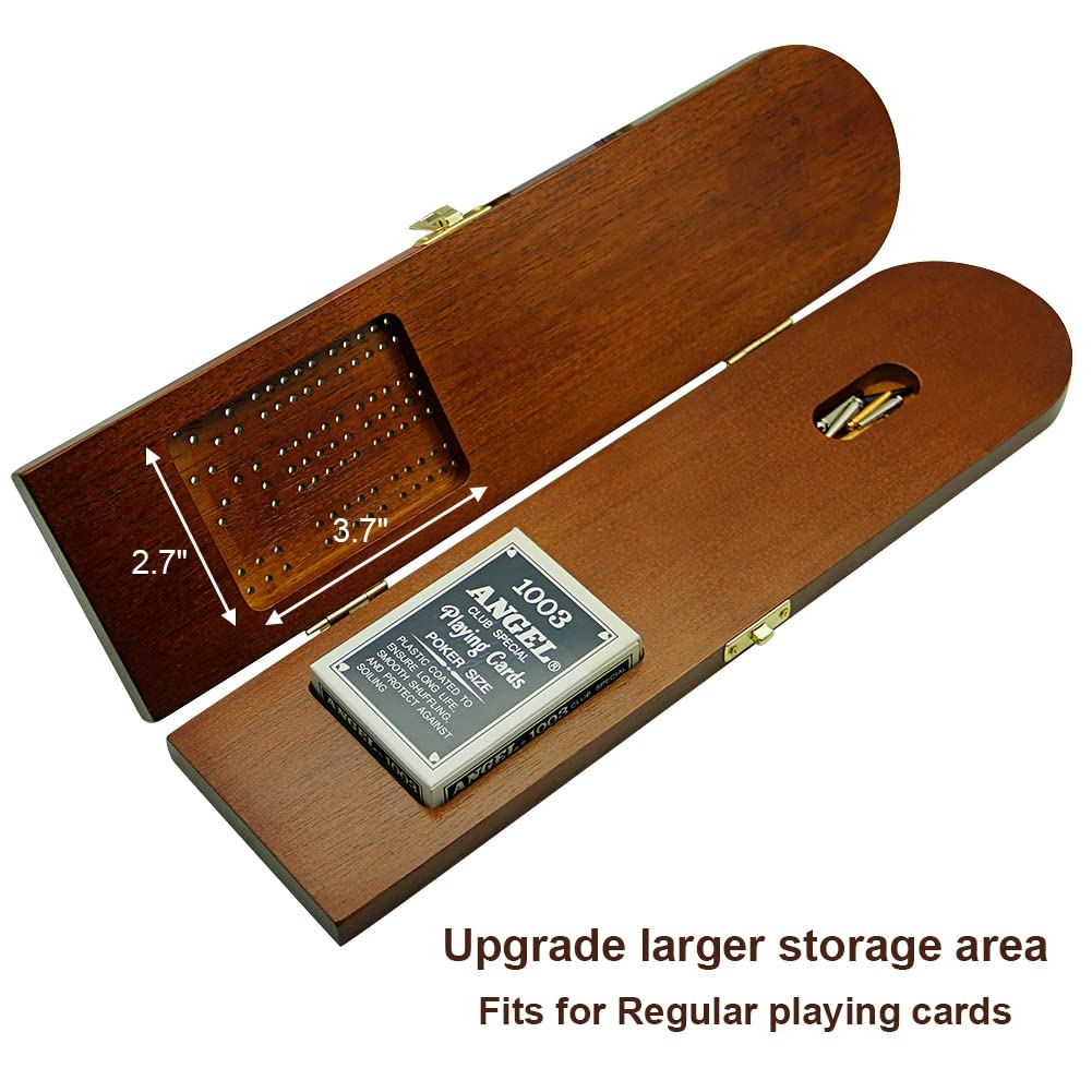 Foto 2 | Juego De Mesa Cribbage Juegoal Wood De 3 Pistas Con Clavijas De Metal - Venta Internacional.