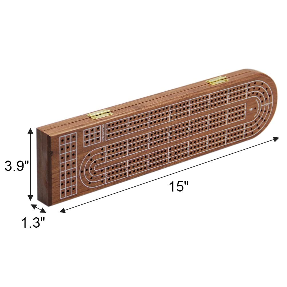 Foto 5 pulgar | Juego De Mesa Cribbage Juegoal Wood De 3 Pistas Con Clavijas De Metal - Venta Internacional.
