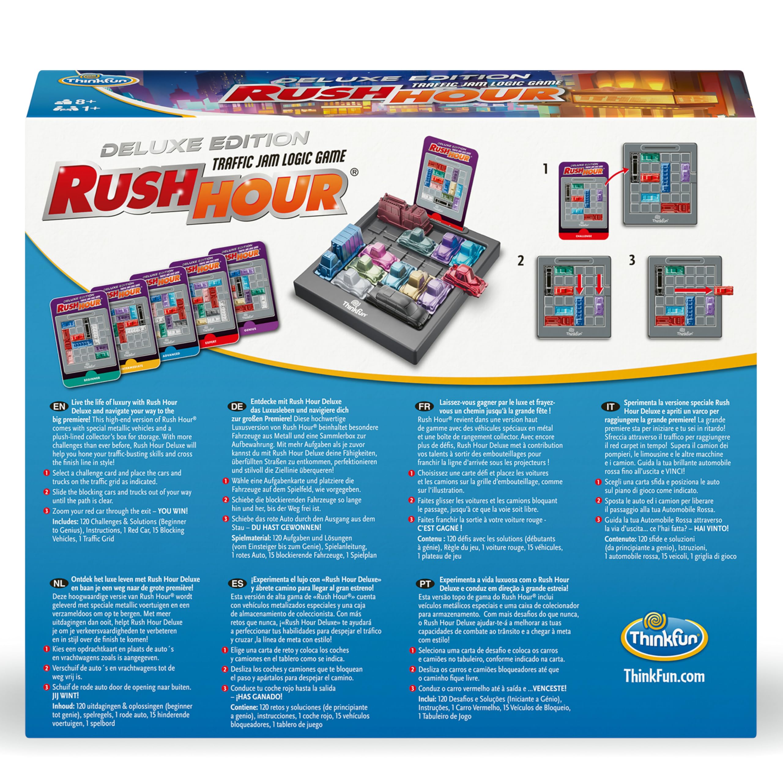 Foto 6 pulgar | Juego De Lógica Thinkfun Rush Hour Deluxe Con Edición De Coleccionista - Venta Internacional.