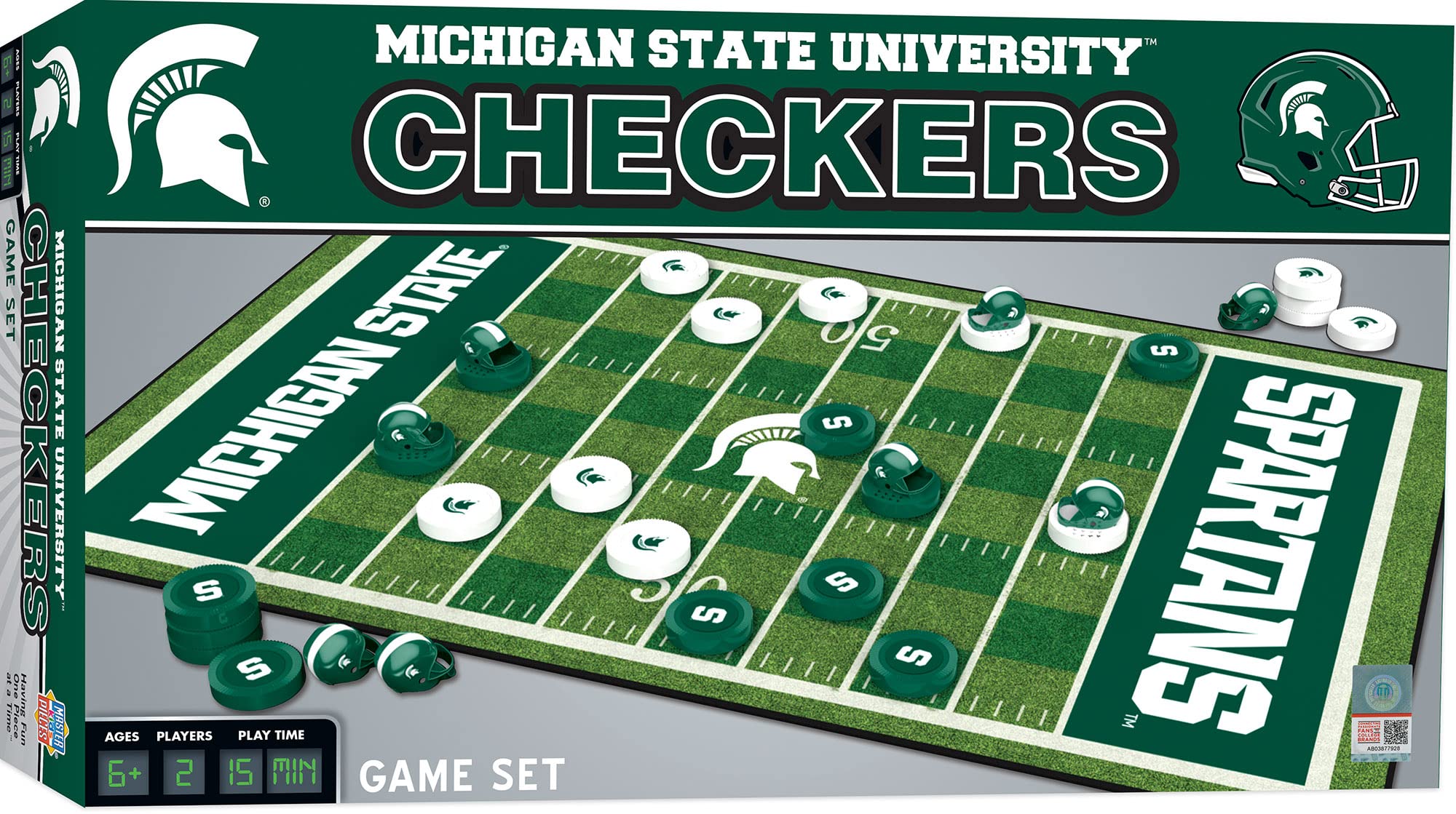 Foto 2 | Juego De Mesa Damas Masterpieces Ncaa Michigan State - Venta Internacional.