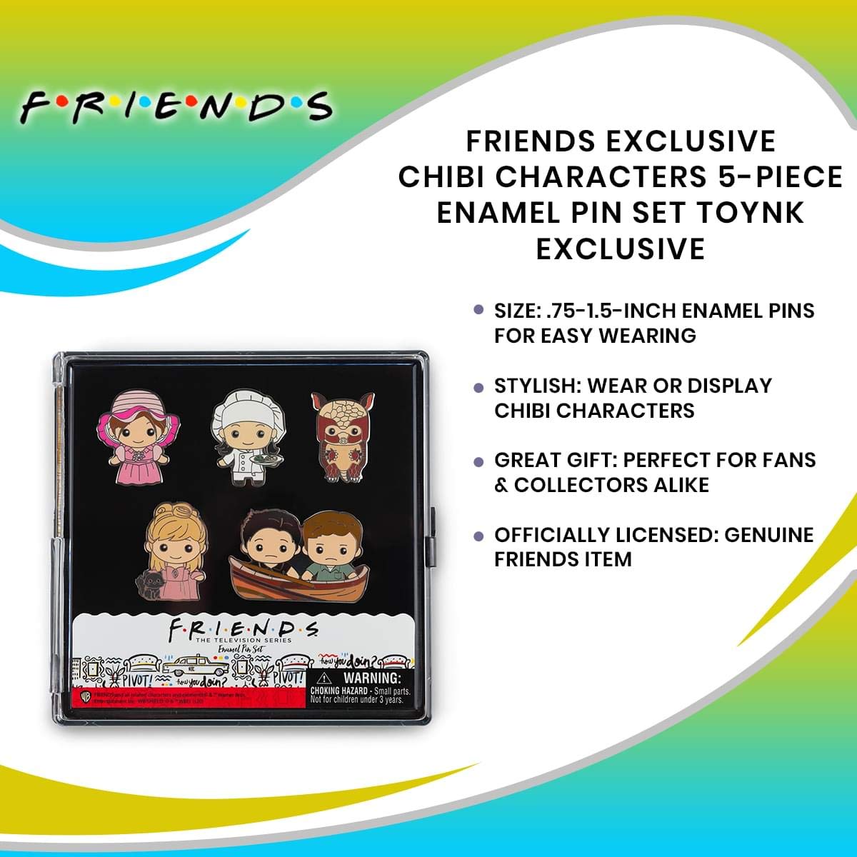 Foto 7 | Set De Alfileres Esmaltados Con Monograma Sdcc 2020 Toynk Exclusive Friends - Venta Internacional.