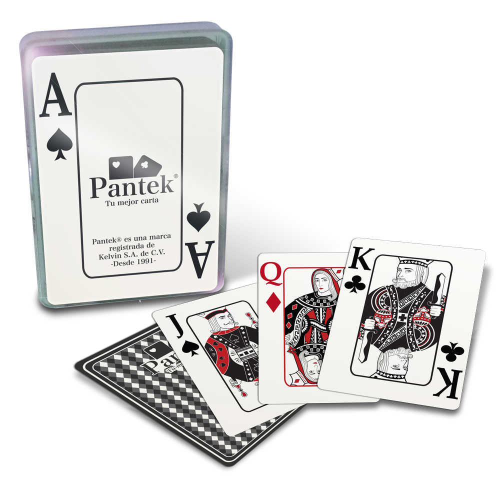 Foto 2 pulgar | Baraja Poker Jumbo Pantek PVC en Caja Plástica