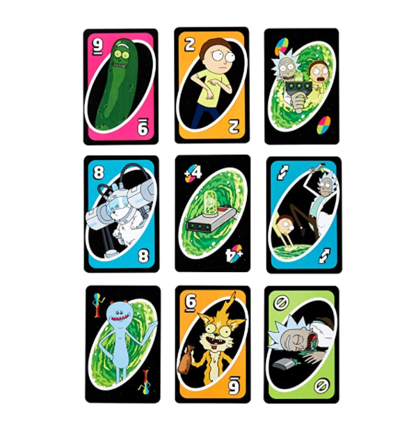 Foto 4 pulgar | Juego de Mesa Mattel Uno Edición Especial Rick Y Morty