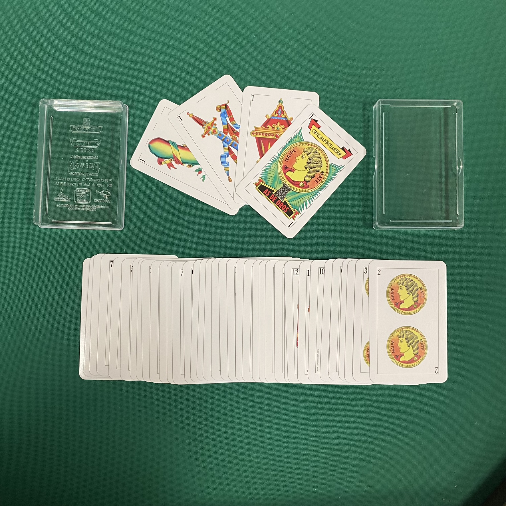 Foto 4 pulgar | Set De 12 Mazos De Baraja Española Con Estuche De Plástico