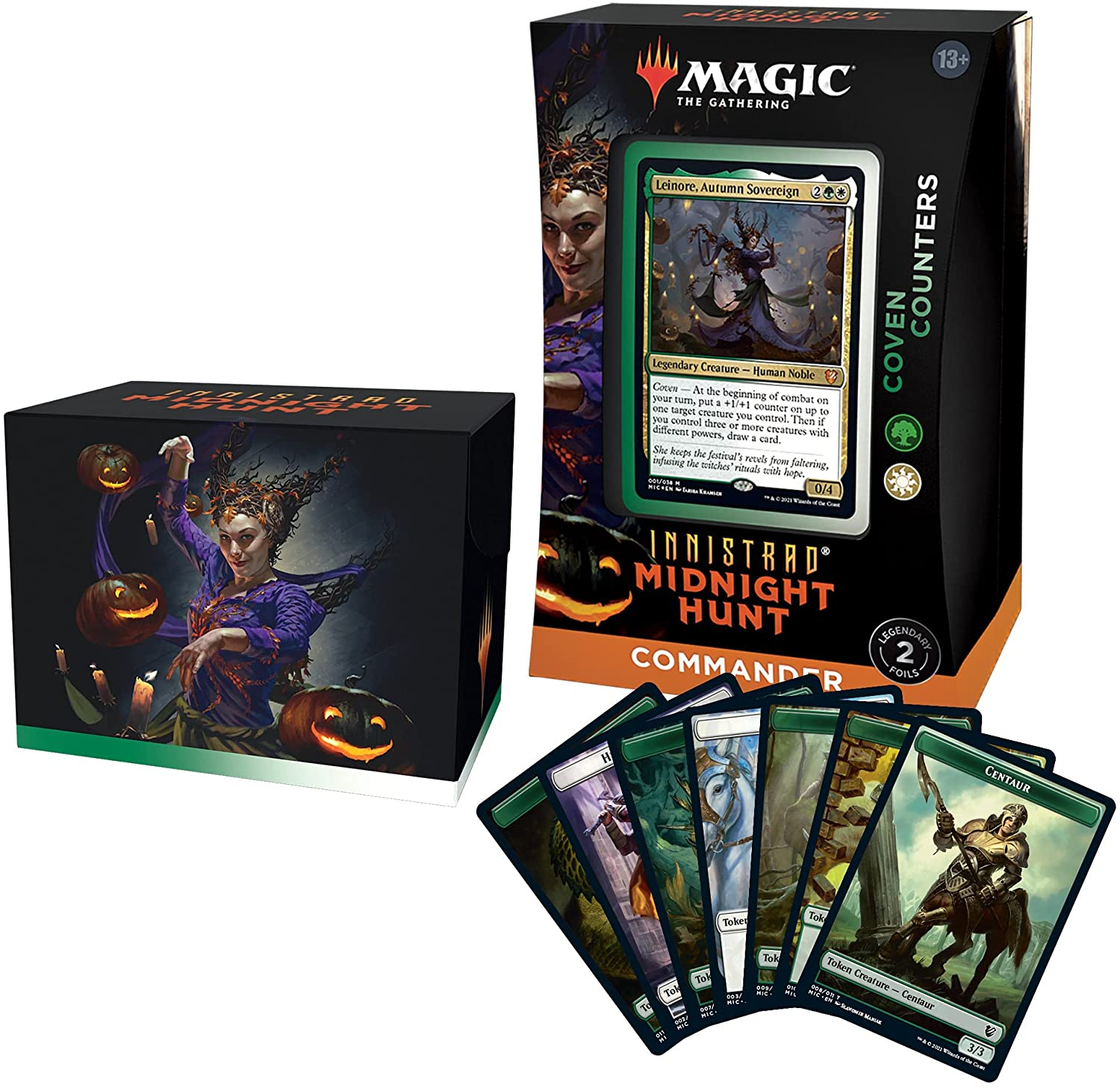 Venta Internacional - Magia: The Gathering Innistrad: Midnight Hunt Commander Deck - Count Counts (green -whit