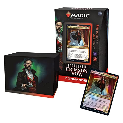 Foto 2 pulgar | Venta Internacional - Magia: The Gathering Innistrad: Crimson Vow Commander Deck - Vampiric Bloodline (negro -