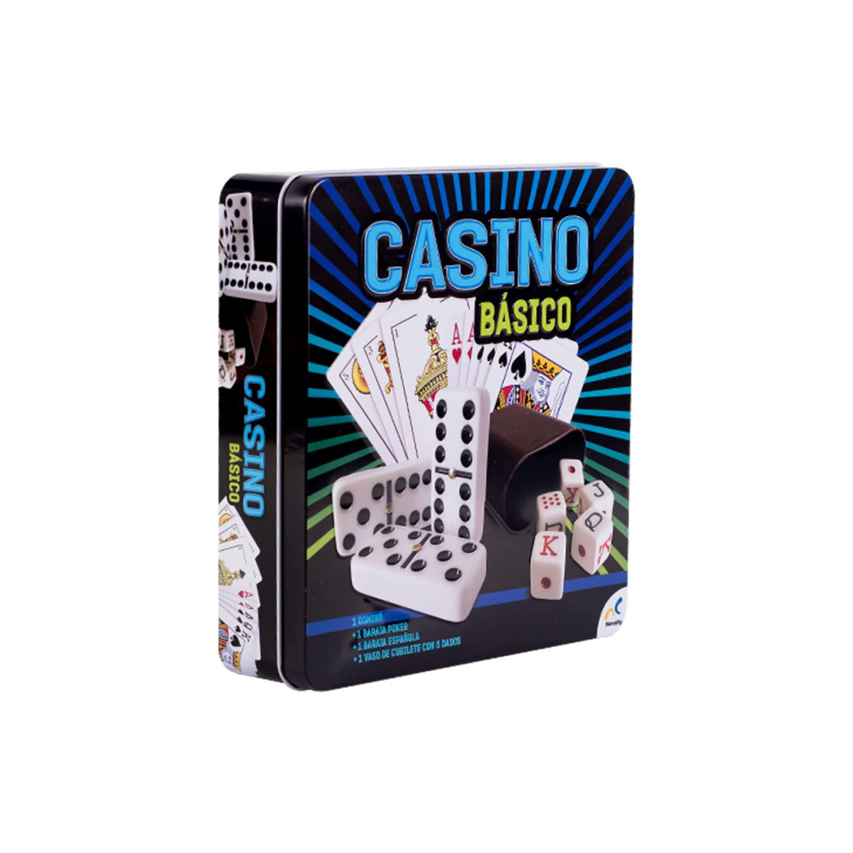 Novelty D-587 Casino Basico, Caja Metalica