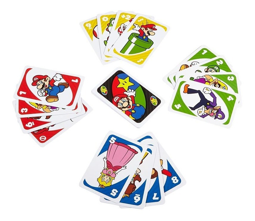 Foto 4 pulgar | Juego de Cartas Uno Super Mario