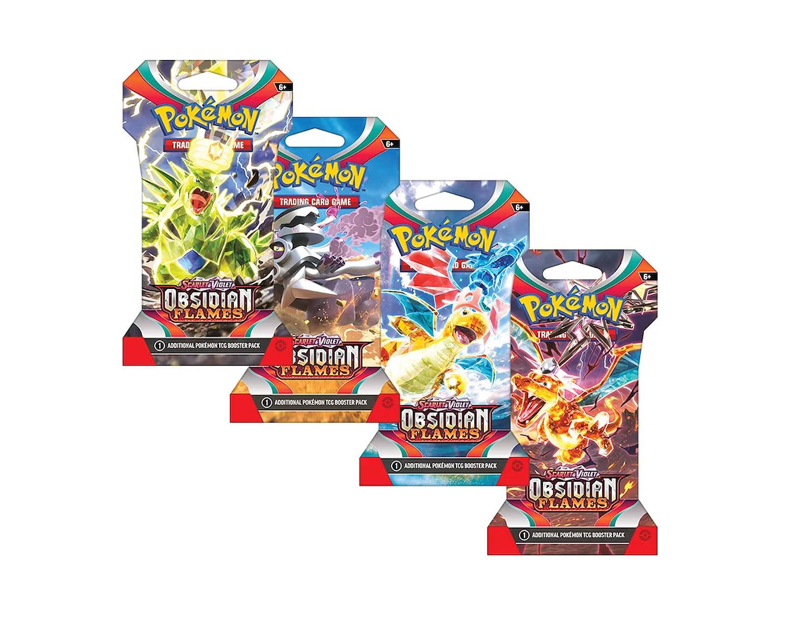 Sobre Pokémon Tcg Obsidian Flames Sleeved Scarlet & Violet