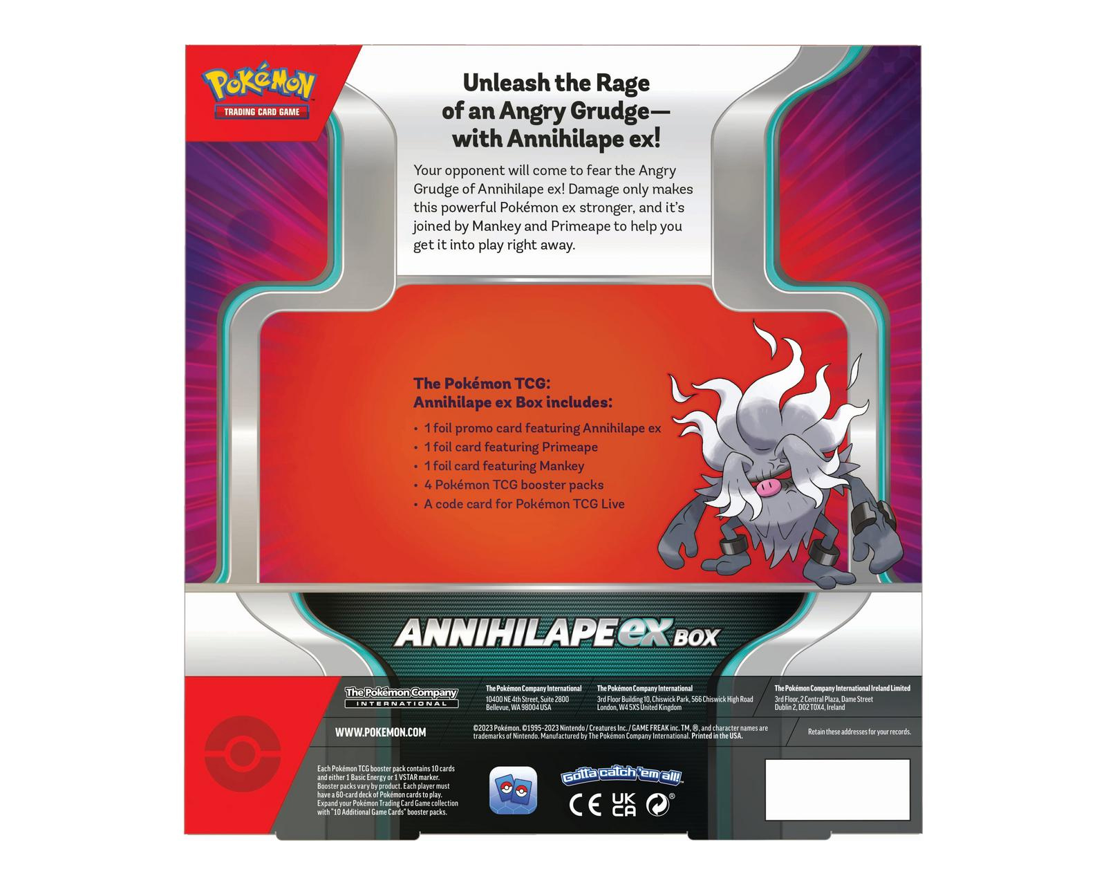 Foto 3 pulgar | Caja Pokémon Tcg Annihilape Ex Box En Inglés
