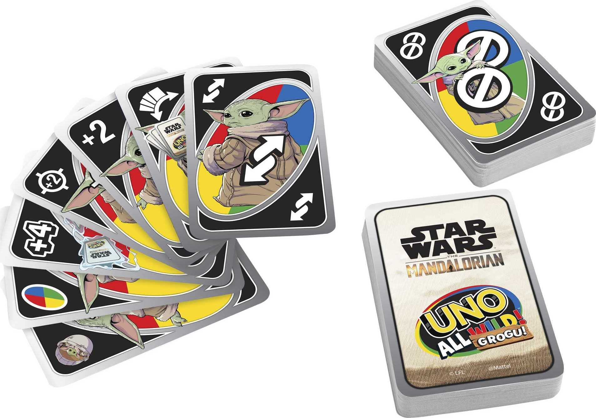 Foto 4 pulgar | Venta Internacional- Juego de Cartas Uno All Wild Grogu Star Wars