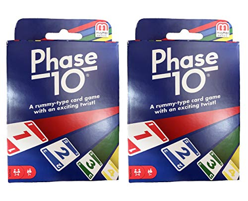 Foto 4 pulgar | Venta Internacional - Juego de Cartas Mattel Phase 10 2 Paquetes