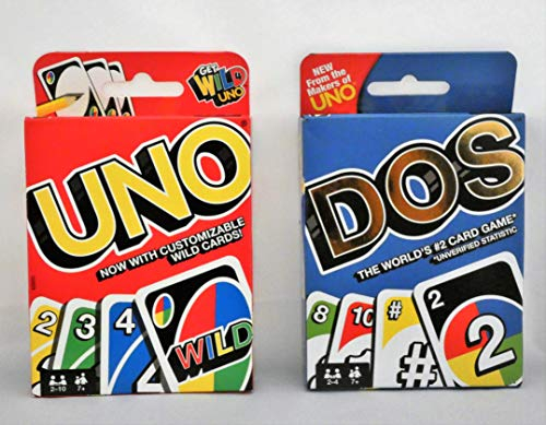 Foto 2 pulgar | Venta Internacional - Juego de Cartas Mattel Uno + Dos para 2-4 Jugadores