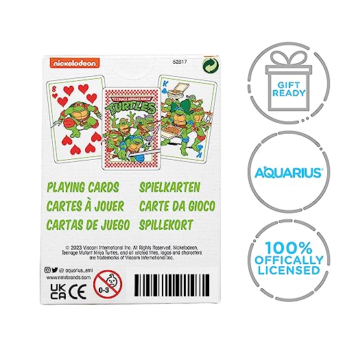 Foto 8 pulgar | Venta Internacional - Juego de Cartas Aquarius Teenage Mutant Ninja Turtles Pizza