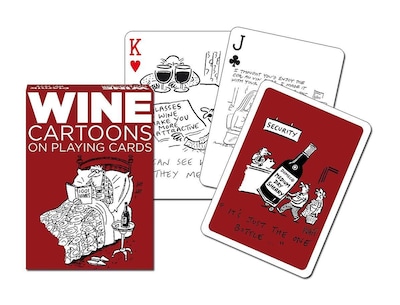 Foto 1 | Venta Internacional - Juego de Cartas Piatnik Wine Cartoons 52 Cartas 63 x 88 mm